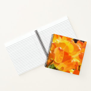 Oranje en gele Tulpen sluiten Notitieboek