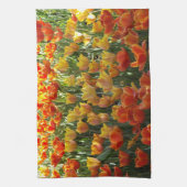 Oranje en gele tulpen theedoek (Verticaal)