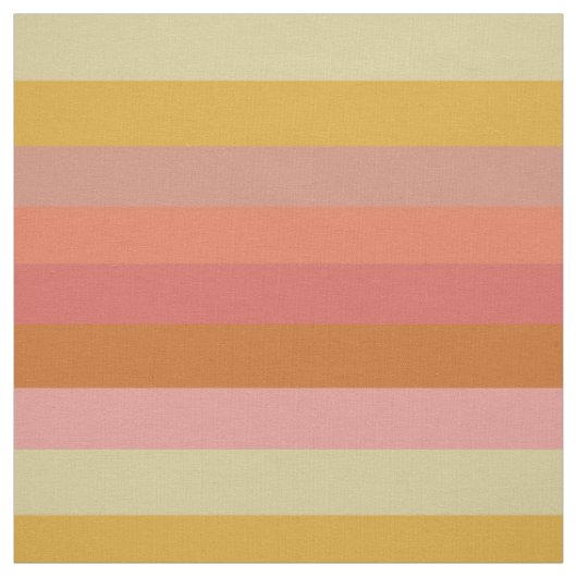 Oranje en Gele Warme Strepen Geometrisch Stof (Swatch)