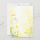 Oranje en gele waterverf bloemenblanco bruiloft kaart (Voorkant)