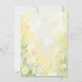 Oranje en gele waterverf bloemenblanco bruiloft kaart (Voorkant)