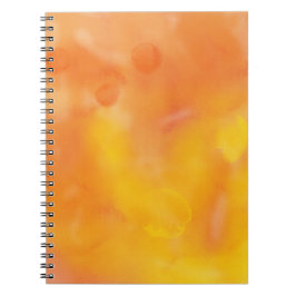 Oranje en gele Waterverf spiral notebook Notitieboek