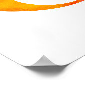 Oranje en gele Waterverf van Yin Yang Chinees Poster (Hoek)