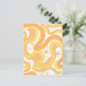 Oranje en gele wervelingen met Stippen Briefkaart (Staand voorkant)