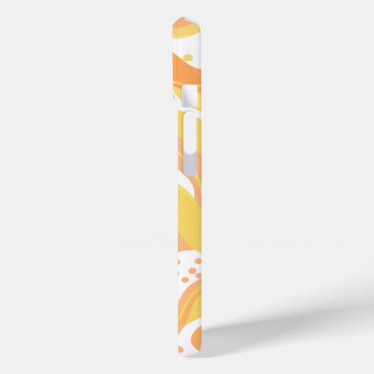 Oranje en gele wervelingen met Stippen Case-Mate iPhone Case (Achterkant / Links)