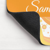 Oranje en gele wervelingen met Stippen Muismat (Hoek)