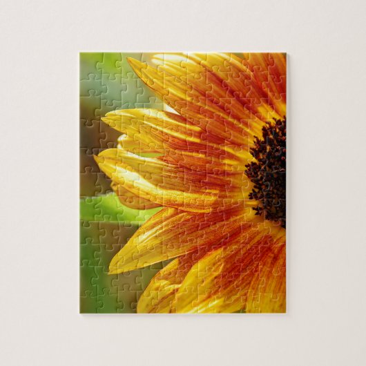 Oranje en gele zonnebloesems legpuzzel (Verticaal)