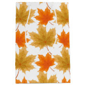 ORANJE EN GOLD AUTUMN VERLATEN MEDIUM CADEAUZAKJE (Voorkant)