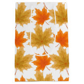 ORANJE EN GOLD AUTUMN VERLATEN MEDIUM CADEAUZAKJE (Achterkant)