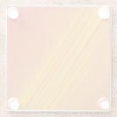 Oranje en gouden gele gradiëntontwerp glazen onderzetter (Achterkant)