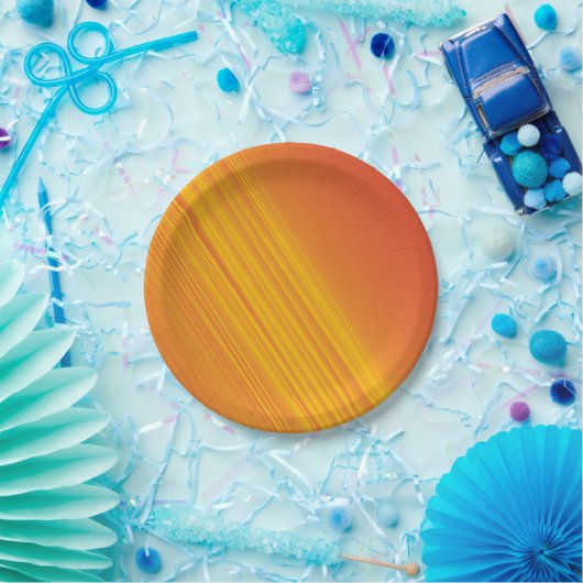 Oranje en gouden gele gradiëntontwerp papieren bordje (Feest)