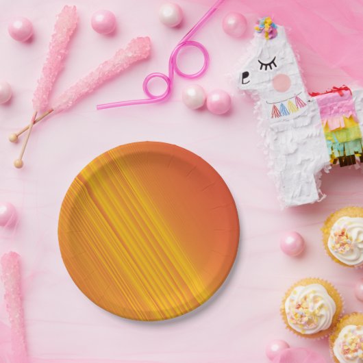 Oranje en gouden gele gradiëntontwerp papieren bordje (Feest)