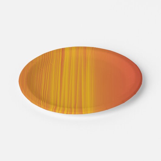 Oranje en gouden gele gradiëntontwerp papieren bordje (Gekanteld)