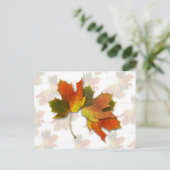 Oranje en gouden herfst briefkaart (Staand voorkant)