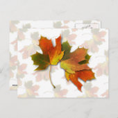 Oranje en gouden herfst briefkaart (Voorkant / Achterkant)