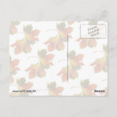 Oranje en gouden herfst briefkaart (Achterkant)