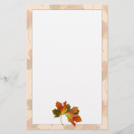 Oranje en gouden herfst briefpapier (Voorkant)