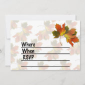 Oranje en gouden herfst kaart (Achterkant)