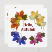 Oranje en gouden herfst kaart (Voorkant / Achterkant)