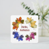 Oranje en gouden herfst kaart (Staand voorkant)