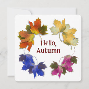 Oranje en gouden herfst kaart