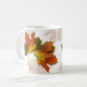 Oranje en gouden herfst koffiemok (Voorkant links)