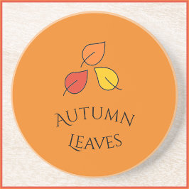 Oranje en gouden herfst laat het Onderzetter van h