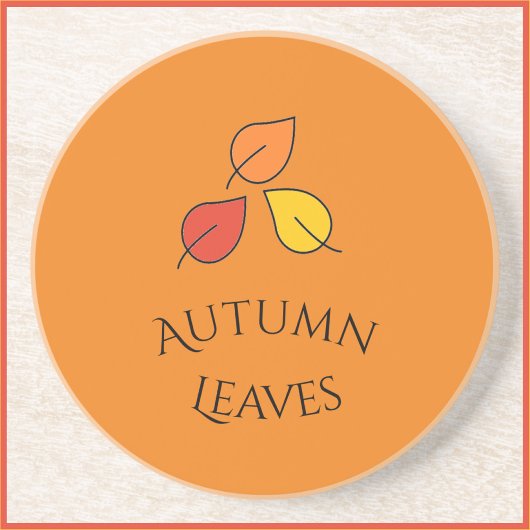 Oranje en gouden herfst laat het Onderzetter van h