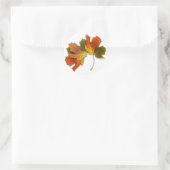 Oranje en gouden herfst ronde sticker (Tas)