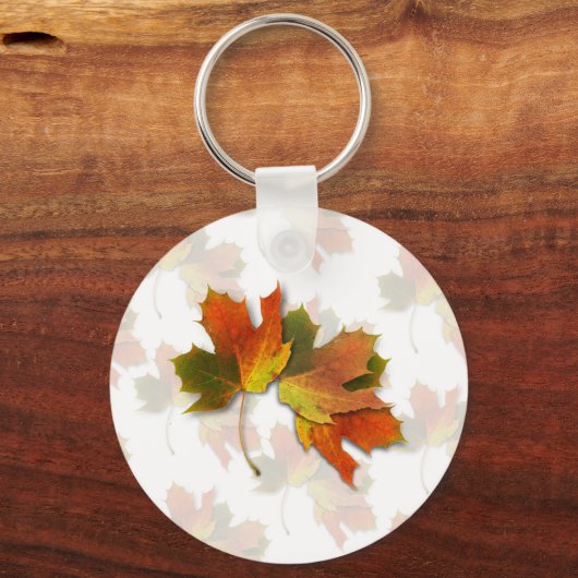 Oranje en gouden herfst sleutelhanger (Voorkant)