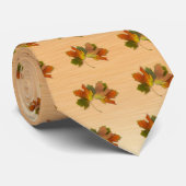 Oranje en gouden herfst stropdas (Opgerold)