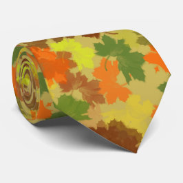 Oranje en gouden herfst stropdas