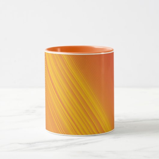 Oranje en goudgeel verloopdesign mok (Midden)