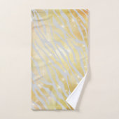 Oranje en goudzebrapatroon bad handdoek (Handdoek)