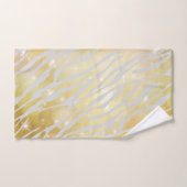 Oranje en goudzebrapatroon bad handdoek (Handdoek)