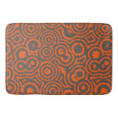 oranje en grijs abstract badmat (Voorkant)