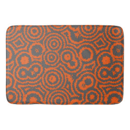 oranje en grijs abstract badmat