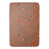 oranje en grijs abstract badmat (Voorkant Verticaal)
