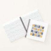 Oranje en grijs Abstract Notitieboek (Binnen)