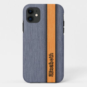 Oranje en grijs iPhone 11 hoesje