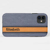 Oranje en grijs Case-Mate iPhone case (Achterkant (horizontaal))