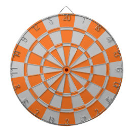 Oranje en grijs dartbord