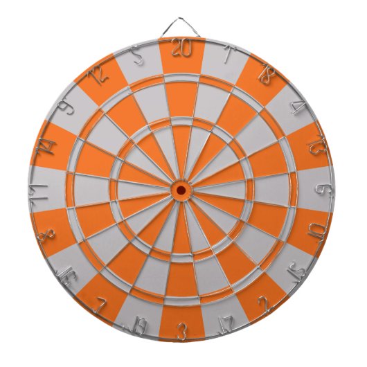 Oranje en grijs dartbord (Voorkant)
