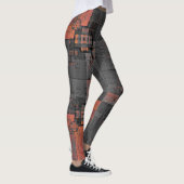 Oranje en grijs kruispunt leggings (Rechts)