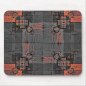 Oranje en grijs kruispunt muismat (Voorkant)