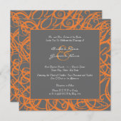 Oranje en grijs Lijst Kaart (Voorkant / Achterkant)