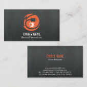 Oranje en grijs logo visitekaartje (Voorkant / Achterkant)