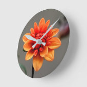 Oranje en grijs ronde klok (Hoek)