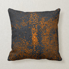 Oranje en grijs Shagreen Kussen