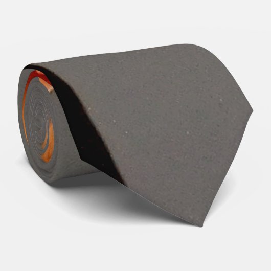 Oranje en grijs stropdas (Opgerold)